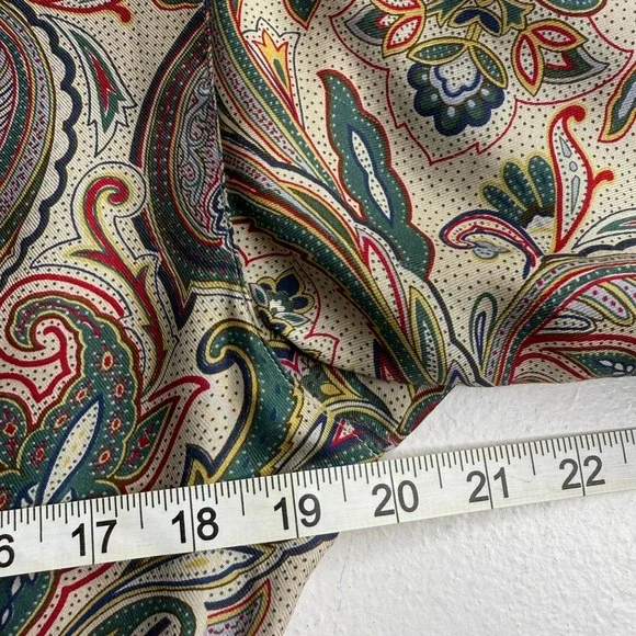 J.G. Hook Vintage Paisley Print Midi Dress Short Sleeve Button Front Sz 14 - Picture 9 of 13